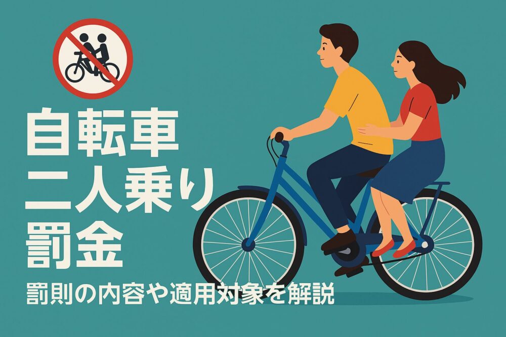 自転車二人乗りの罰金は？違法性とルールを法律ベースで徹底解説！ |