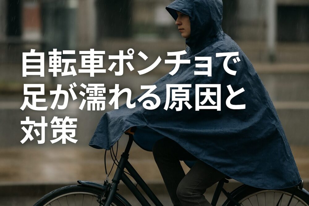自転車ポンチョで足が濡れる原因と対策