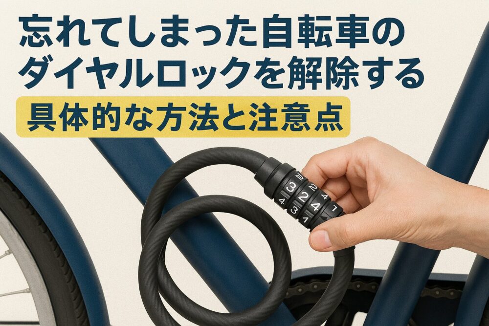 忘れてしまった自転車のダイヤルロックを解除する具体的な方法と注意点