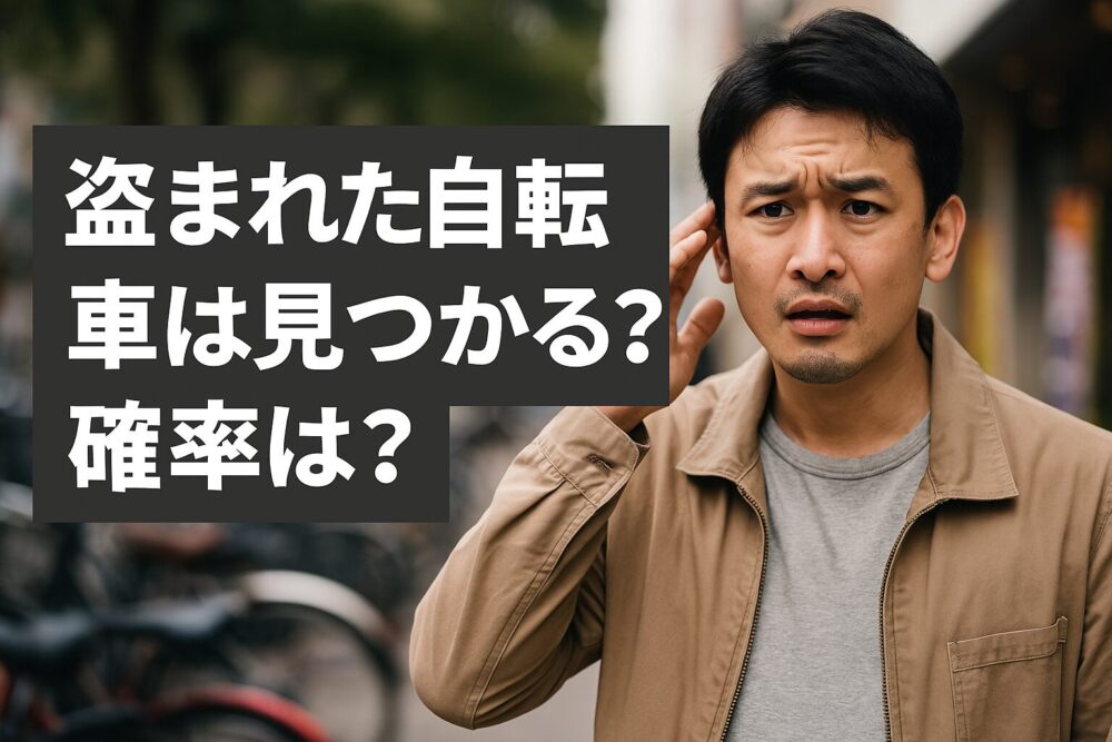 盗まれた自転車は見つかる？確率は？