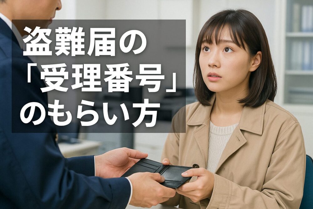 盗難届の「受理番号」のもらい方