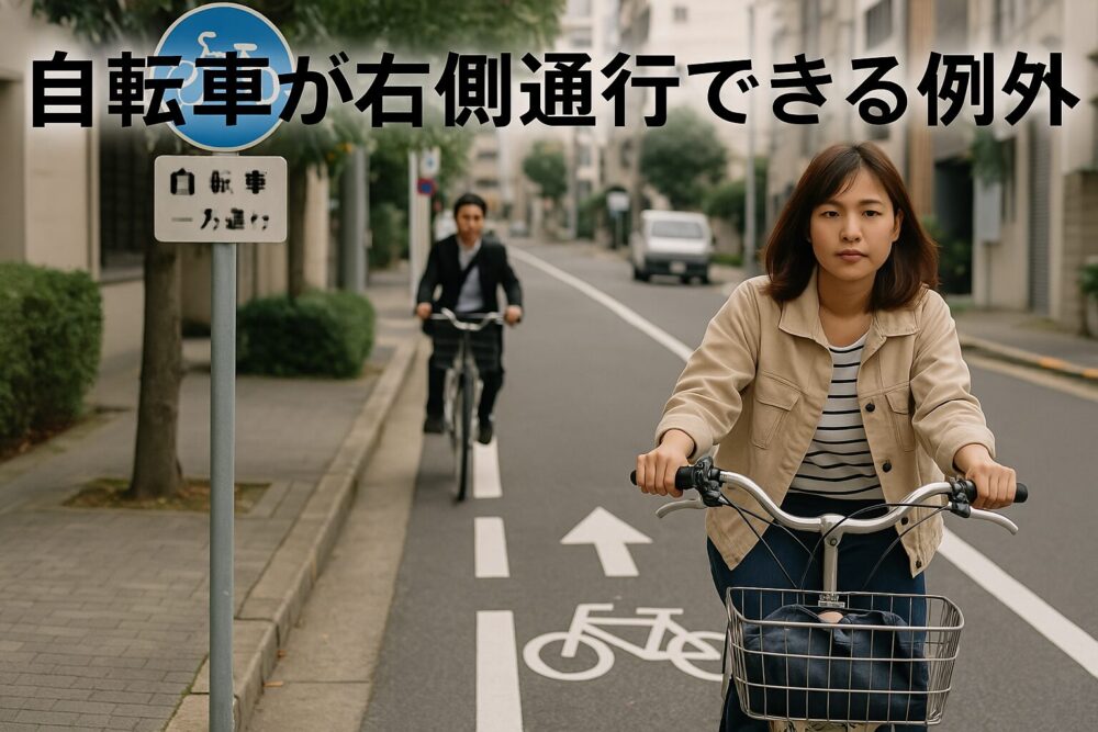 自転車が右側通行できる例外