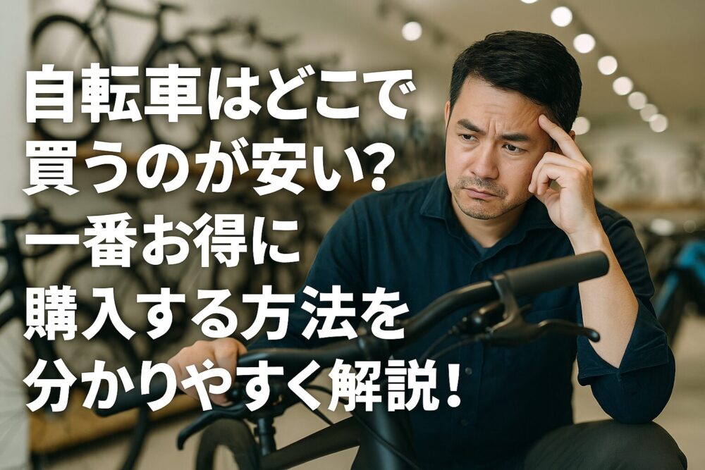 自転車はどこで買うのが安い？一番お得に購入する方法を分かりやすく解説！