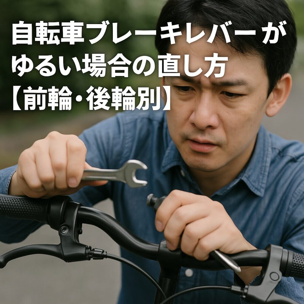 自転車ブレーキレバーがゆるい場合の直し方【前輪・後輪別】