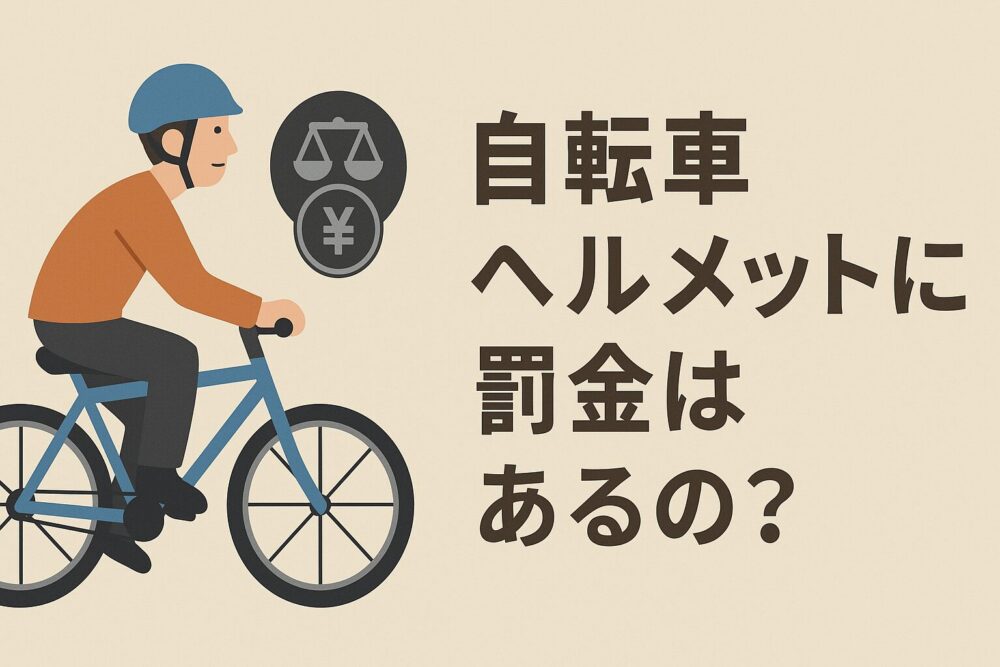 自転車ヘルメットに罰金はあるの？