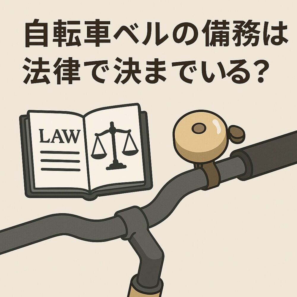 自転車ベルの義務は法律で決まっている？