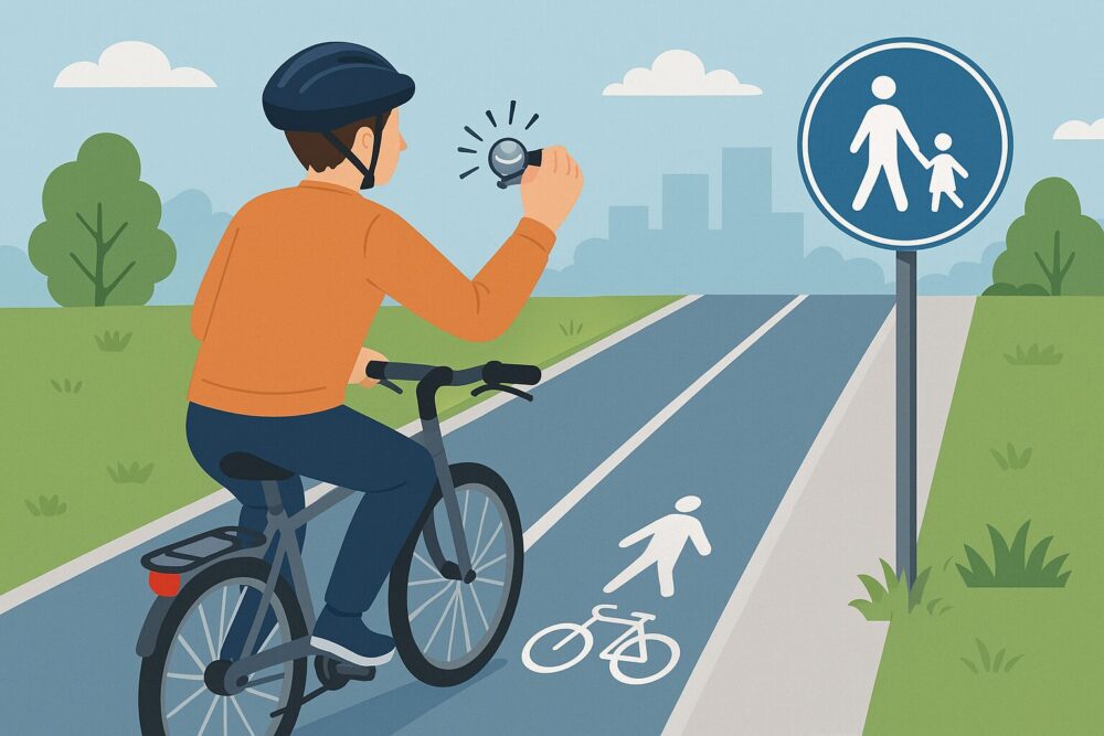 自転車ベルを鳴らすのはどんなとき？