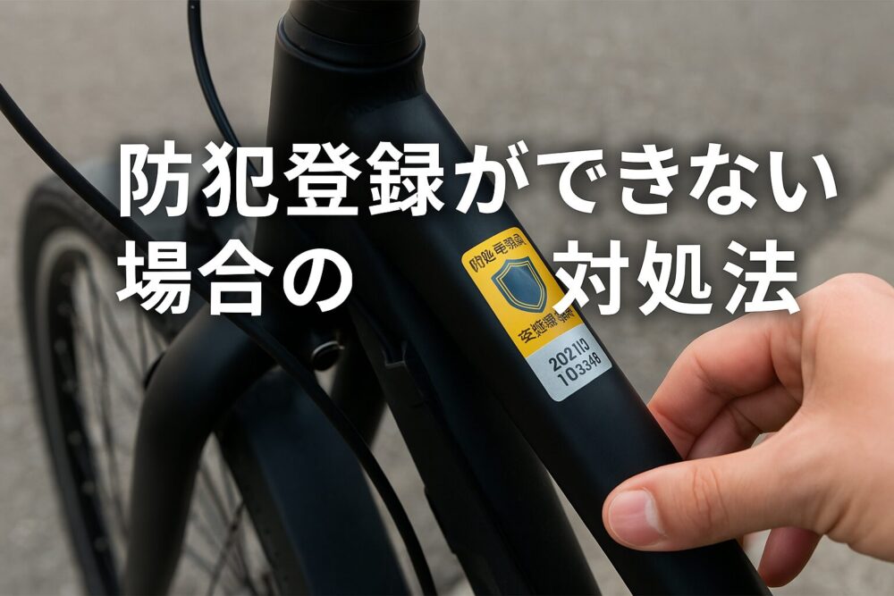 防犯登録ができない場合の対処法