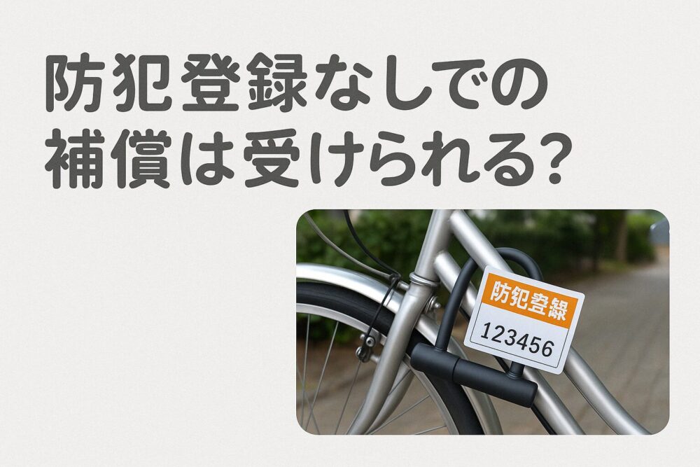 防犯登録なしでの補償は受けられる？