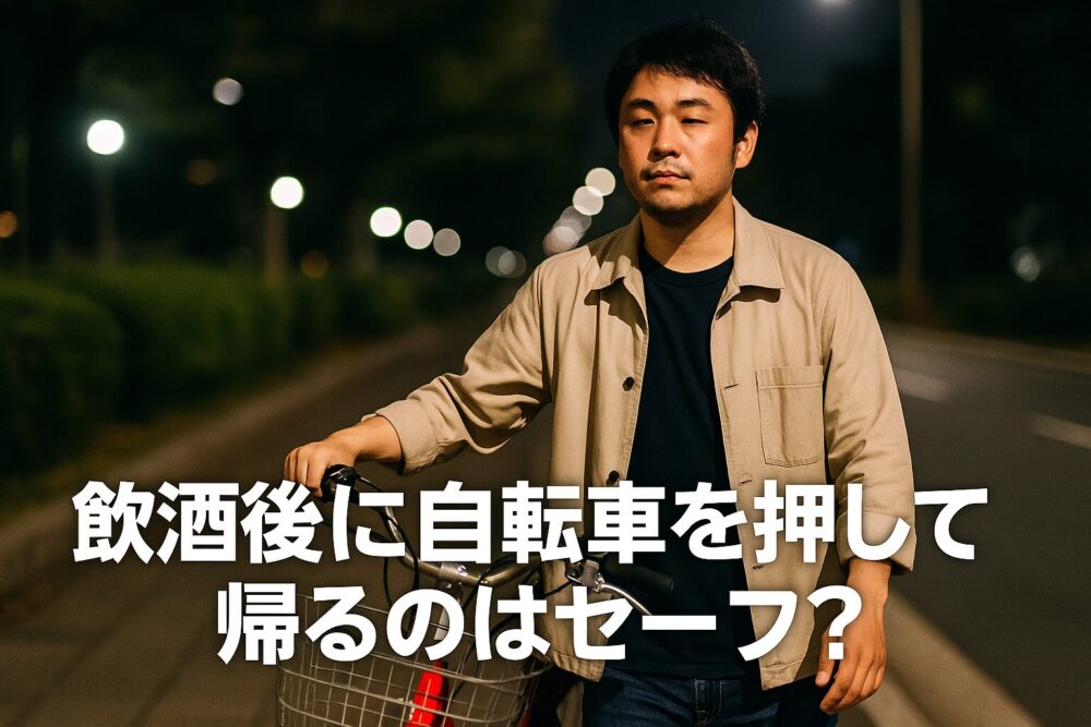 飲酒後に自転車を押して帰るのはセーフ？